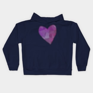 Purple Valentines Day Heart Filled with Hearts Kids Hoodie